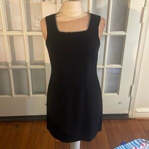 Vintage CDC Evening Black Rhinestone Cocktail Dress